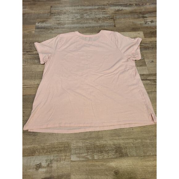Old navy 2x plus womens slim fit "adventure of a lifetime" light pink tee - Picture 3 of 6